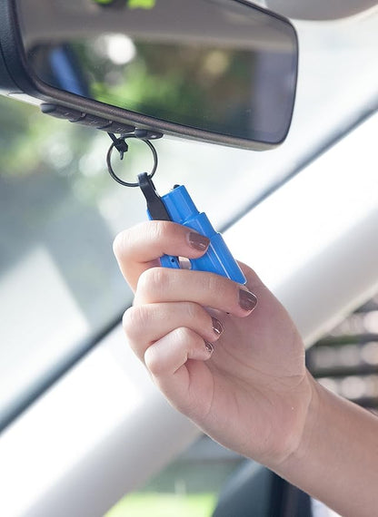 RESQME The Original Emergency Keychain Car Escape Tool, 2-in-1 Seatbelt Cutter and Window Breaker, Made in USA, Family Pack o