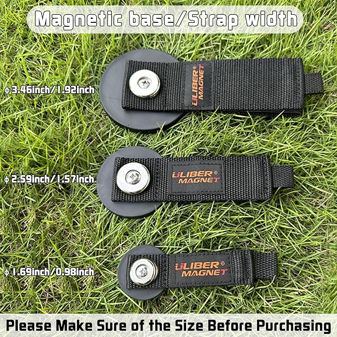 ULIBERMAGNET Strong Magnetic Storage Straps,Heavy Duty Magnetic Garage Storage Tool Organizer,Extension Cord, Cable, Rope,Too