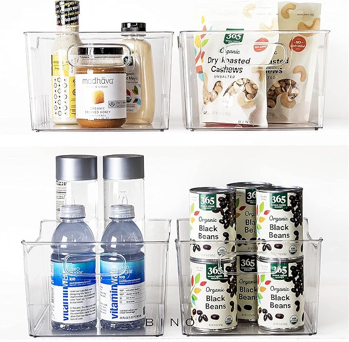 BINO | The Lodge Collection | Plastic Storage Bins - 2 Pack | Multi-Use Organizer With Built-In Handles | BPA-Free | for Pant