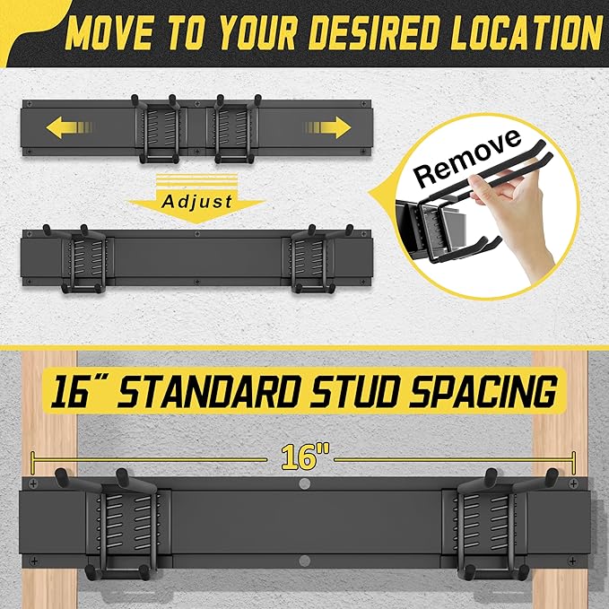 klasit Garage Wall Organizer,21Pack Carries 1200 lbs,Garden Tool Organizer 99in With Large Storage Space,Easy Assembly, Sturd