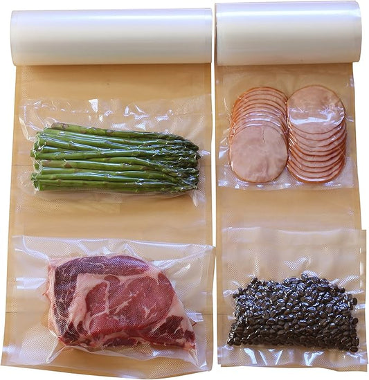 Simple Houseware Vacuum Sealer Bags 11'' x 50' and 8'' x 50' Sous Vide Roll, 2-Pack