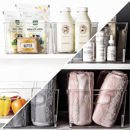 BINO | The Lodge Collection | Plastic Storage Bins - 2 Pack | Multi-Use Organizer With Built-In Handles | BPA-Free | for Pant