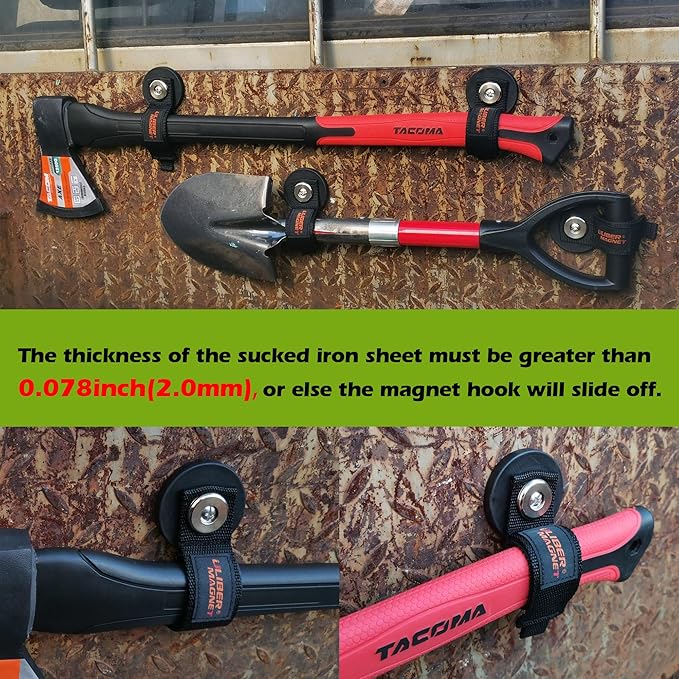 ULIBERMAGNET Strong Magnetic Storage Straps,Heavy Duty Magnetic Garage Storage Tool Organizer,Extension Cord, Cable, Rope,Too