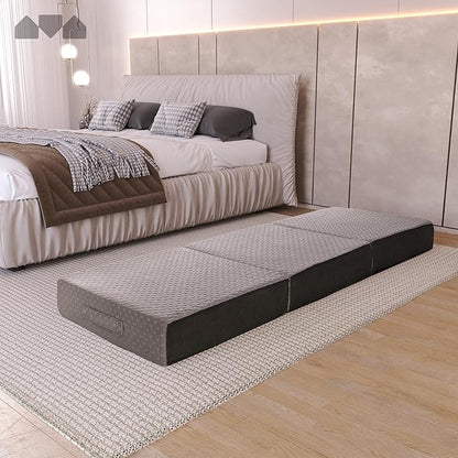 Milliard Trifold Mattress, Single Size, 6 inch, Portable Foldable Mattress with Memory Foam & Washable Cover, Tri-Folding Flo