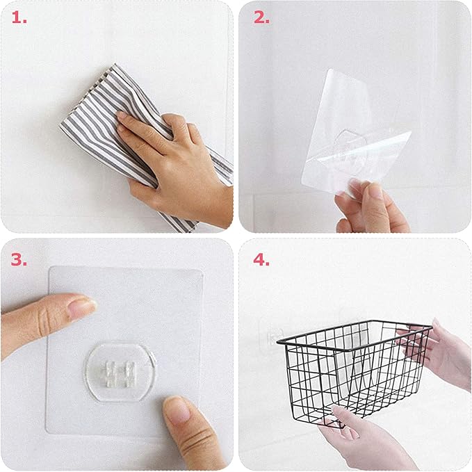 6 Pack Wire Storage Baskets Household Metal Wall-Mounted Containers Organizer Bins for Kitchen Bathroom Freezer Pantry Closet