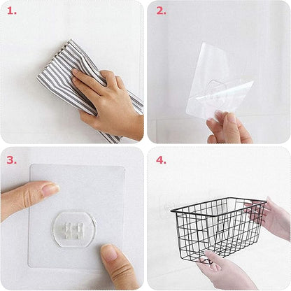 6 Pack Wire Storage Baskets Household Metal Wall-Mounted Containers Organizer Bins for Kitchen Bathroom Freezer Pantry Closet