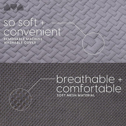 Milliard Trifold Mattress, Single Size, 6 inch, Portable Foldable Mattress with Memory Foam & Washable Cover, Tri-Folding Flo