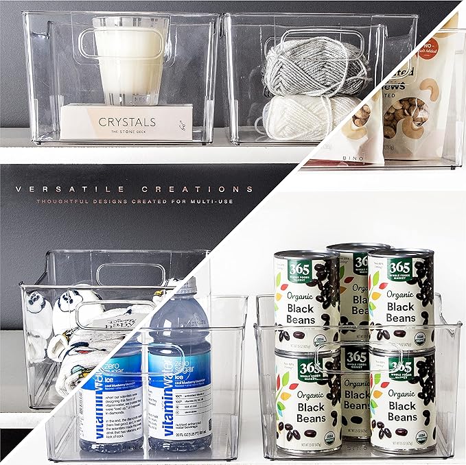 BINO | The Lodge Collection | Plastic Storage Bins - 2 Pack | Multi-Use Organizer With Built-In Handles | BPA-Free | for Pant