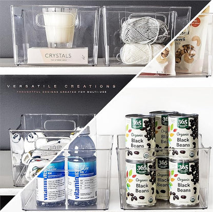 BINO | The Lodge Collection | Plastic Storage Bins - 2 Pack | Multi-Use Organizer With Built-In Handles | BPA-Free | for Pant